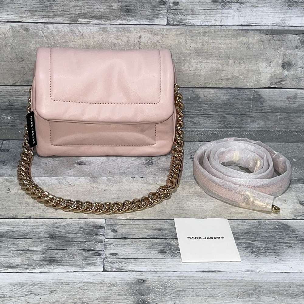 MARC JACOBS  Mini Pillow Leather Shoulder Bag - Pink NWOT - Picture 8 of 13